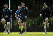 14 June 2018; Jonathan Sexton, centre, with Peter O'Mahony, left, and Robbie Henshaw during Ireland rugby squad training at St Kevin's College in Melbourne, Australia. Photo by Brendan Moran/Sportsfile