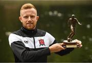 14 June 2018; Sean Hoare of Dundalk pictured with his SSE Airtricity/SWAI Player of the Month award for May at The Herbert Park Hotel, in Ballsbridge, Dublin. Photo by Piaras Ó Mídheach/Sportsfile