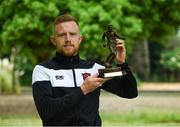 14 June 2018; Sean Hoare of Dundalk pictured with his SSE Airtricity/SWAI Player of the Month award for May at The Herbert Park Hotel, in Ballsbridge, Dublin. Photo by Piaras Ó Mídheach/Sportsfile