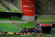 15 June 2018; The Ireland squad huddle during their captain's run in AMMI Park in Melbourne, Australia. Photo by Brendan Moran/Sportsfile