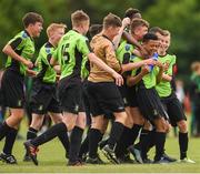 15 June 2018; NDSL players celebrate after the Shield Final between Limerick Desmond and NDSL during the SFAI Kennedy Cup Finals at University of Limerick, Limerick. Photo by Tom Beary/Sportsfile