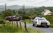 15 June 2018; Eugene Donnelly and Mark Kane in a Hyundai i20 R5 during stage 1 Breenagh of the Joule Donegal International Rally Day 1 in Letterkenny, Donegal. Photo by Philip Fitzpatrick/Sportsfile