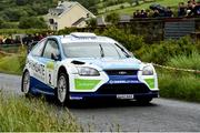 15 June 2018; Donagh Kelly and Conor Foley in a Ford Focus WRC during stage 1 Breenagh during the Joule Donegal International Rally Day 1 in Letterkenny, Donegal. Photo by Philip Fitzpatrick/Sportsfile