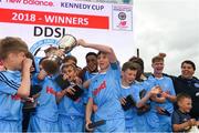 15 June 2018; DDSL captain, Sean Grehan, lifts the Kennedy Cup following the Kennedy Cup Final match between DDSL and Kildare during the SFAI Kennedy Cup Finals at University of Limerick, Limerick. Photo by Tom Beary/Sportsfile