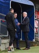 15 June 2018; Cork City manager John Caulfield speaks with Damien Delaney of Cork City prior to the SSE Airtricity League Premier Division match between Cork City and Bohemians at Turner's Cross in Cork. Photo by Eóin Noonan/Sportsfile
