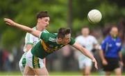15 June 2018; Mark Ryan of Kerry in action against Liam Kennedy of Limerick during the EirGrid Munster GAA Football U20 Championship quarter-final match between Limerick and Kerry in Newcastlewest, Co. Limerick. Photo by Diarmuid Greene/Sportsfile