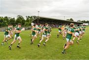 15 June 2018; The Kerry squad makes their way out for the EirGrid Munster GAA Football U20 Championship quarter-final match between Limerick and Kerry in Newcastlewest, Co. Limerick. Photo by Diarmuid Greene/Sportsfile