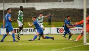 15 June 2018; Joel Coustrain of Shamrock Rovers scores his side's first goal during the SSE Airtricity League Premier Division match between Limerick and Shamrock Rovers at Market's Field, Limerick. Photo by Tom Beary/Sportsfile