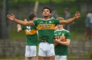 15 June 2018; Stefan Okunbar of Kerry warms down after the EirGrid Munster GAA Football U20 Championship quarter-final match between Limerick and Kerry in Newcastlewest, Co. Limerick. Photo by Diarmuid Greene/Sportsfile