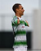 15 June 2018; Graham Burke of Shamrock Rovers celebrates after scoring his side's second goal during the SSE Airtricity League Premier Division match between Limerick and Shamrock Rovers at Market's Field, Limerick. Photo by Tom Beary/Sportsfile