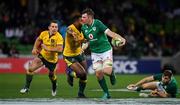 16 June 2018; Peter O’Mahony of Ireland is tackled by Marika Koroibete of Australia during the 2018 Mitsubishi Estate Ireland Series 2nd Test match between Australia and Ireland at AAMI Park, in Melbourne, Australia. Photo by Brendan Moran/Sportsfile