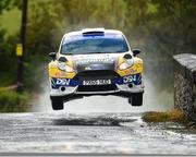 16 June 2018; Sam Moffett and Karl Atkinson in a Ford Fiesta R5 during stage 8 Knockalla of the Joule Donegal International Rally Day 2 in Letterkenny, Donegal. Photo by Philip Fitzpatrick/Sportsfile