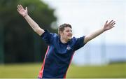 16 June 2018; Shane O'Neill of Munster 4 celebrates after scoring a goal during the Special Olympics 2018 Ireland Games at the FAI National Training Centre in Abbotstown, Dublin. Photo by Ramsey Cardy/Sportsfile