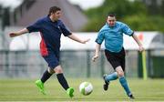 16 June 2018; Shane O'Neill of Munster 4 in action against Joey Cunningham of Eastern 3 during the Special Olympics 2018 Ireland Games at the FAI National Training Centre in Abbotstown, Dublin. Photo by Ramsey Cardy/Sportsfile