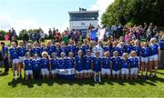 16 June 2018; The Cavan squad celebrate with the cup after the All-Ireland U14 A Ladies Football Final match between Cavan and Dublin in Lann Léire GAA in Dunleer, Co. Louth. Photo by Piaras Ó Mídheach/Sportsfile