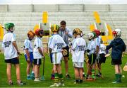 16 June 2018; Bord Gáis Energy Rewards Club winners attended the Bord Gáis Energy #HurlingToTheCore training camp in Páirc Uí Chaoimh today where they had the chance to meet hurling stars and Bord Gáis Energy ambassadors Alan Cadogan of Cork, Paudie Feehan of Tipperary and Fergal Whitely of Dublin. Pictured is Alan Cadogan of Cork speaking to players during the camp. All attendees were members of the Bord Gáis Energy Rewards Club, which offers its customers unmissable rewards throughout the Championship season, including match tickets and hospitality, access to training camps with Hurling stars and the opportunity to present Man of the Match Awards at U-21 games during the 2018 BGE #HurlingToTheCore training camp at Páirc Uí Chaoimh in Ballintemple, Cork. Photo by Eóin Noonan/Sportsfile