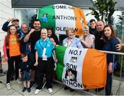 16 June 2018; Bocce athlete, Anthony Coleman from Coolock, Co Dublin, with family members at the Special Olympics 2018 Ireland Games at The National Indoor Arena, National Sports Campus in Abbotstown, Dublin. Photo by David Fitzgerald/Sportsfile