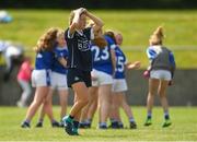 16 June 2018; Shannon Russell of Dublin dejected after the All-Ireland U14 A Ladies Football Final match between Cavan and Dublin in Lann Léire GAA in Dunleer, Co. Louth. Photo by Piaras Ó Mídheach/Sportsfile