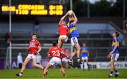 16 June 2018; Tadhg Corkery of Cork in action against Gavin Ryan of Tipperary during the EirGrid Munster GAA Football U20 Championship quarter-final match between Cork and Tipperary at Páirc UÍ Rinn, Cork. Photo by Eóin Noonan/Sportsfile