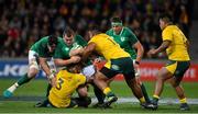 16 June 2018; Jack McGrath of Ireland is tackled by Sekope Kepu and Scott Sio of Australia during the 2018 Mitsubishi Estate Ireland Series 2nd Test match between Australia and Ireland at AAMI Park, in Melbourne, Australia. Photo by Brendan Moran/Sportsfile