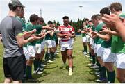 17 June 2018; Ireland players tribute Japan players following the World Rugby U20 Championship 2018 11th Place Play-Off match between Ireland and Japan at Stade de la Méditerranée in Béziers, France. Photo by Alexandre Dimou/World Rugby via Sportsfile