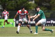 17 June 2018; Harry Byrne of Ireland in action against Ryuga Hashimoto of Japan during the World Rugby U20 Championship 2018 11th Place Play-Off match between Ireland and Japan at Stade de la Méditerranée in Béziers, France. Photo by Alexandre Dimou/World Rugby via Sportsfile