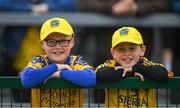 17 June 2018; 10 year old Roscommon supporter James Maurice, left, and brother 9 year old John, from Kiltoom, ahead of the Connacht GAA Football Senior Championship Final match between Roscommon and Galway at Dr Hyde Park in Roscommon. Photo by Ramsey Cardy/Sportsfile
