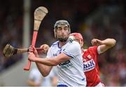 17 June 2018; Tom Devine of Waterford in action against Mark Coleman of Cork during the Munster GAA Hurling Senior Championship Round 5 match between Waterford and Cork at Semple Stadium in Thurles, Tipperary. Photo by Matt Browne/Sportsfile