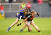 17 June 2018; Kate Burke of Tipperary in action against Ava McGahon of Mayo during the All-Ireland Ladies Football U14 B Final between Mayo and Tipperary at Duggan Park in Ballinasloe, Co. Galway. Photo by Harry Murphy/Sportsfile