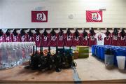 17 June 2018; A general view of the Galway dressing room before the Connacht GAA Football Senior Championship Final match between Roscommon and Galway at Dr Hyde Park in Roscommon. Photo by Piaras Ó Mídheach/Sportsfile