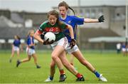 17 June 2018; Laura Moran of Mayo in action against Neassa Towey of Tipperary during the All-Ireland Ladies Football U14 B Final between Mayo and Tipperary at Duggan Park in Ballinasloe, Co. Galway. Photo by Harry Murphy/Sportsfile