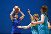 17 June 2018; Deirdre Nevin of Leinster Female Team 1 shoots for a basket in the Ladies Basketball Final match between Eastern Female 1 and Leinster Female 1 during the Special Olympics 2018 Ireland Games at the FAI National Training Centre in Abbotstown, Dublin. Photo by Tom Beary/Sportsfile
