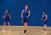 17 June 2018; Jude O'Keeffe of Leinster Female Team 1 celebrates scoring a basket in the Ladies Basketball Final match between Eastern Female 1 and Leinster Female 1 during the Special Olympics 2018 Ireland Games at the FAI National Training Centre in Abbotstown, Dublin. Photo by Tom Beary/Sportsfile