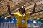 17 June 2018; Volunteer Adaora Chidume from Drogheda, Co. Louth during the Special Olympics 2018 Ireland Games at the FAI National Training Centre in Abbotstown, Dublin. Photo by Tom Beary/Sportsfile