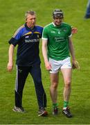 17 June 2018; Clare joint manager Donal Moloney with Declan Hannon of Limerick after the Munster GAA Hurling Senior Championship Round 5 match between Clare and Limerick at Cusack Park in Ennis, Clare. Photo by Ray McManus/Sportsfile