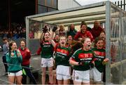 17 June 2018; Mayo players on the bench celebrate during the All-Ireland Ladies Football U14 B Final between Mayo and Tipperary at Duggan Park in Ballinasloe, Co. Galway. Photo by Harry Murphy/Sportsfile