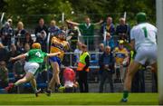 17 June 2018; Shane O'Donnell of Clare in action against Richie English of Limerick during the Munster GAA Hurling Senior Championship Round 5 match between Clare and Limerick at Cusack Park in Ennis, Clare. Photo by Ray McManus/Sportsfile
