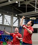 17 June 2018; Nicholas O'Brien of Munster competing in the Mens Badminton Final during the Special Olympics 2018 Ireland Games at the FAI National Training Centre in Abbotstown, Dublin. Photo by Tom Beary/Sportsfile