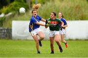 17 June 2018; Niamh Dunne of Tipperary in action against Clara Barrett of Mayo during the All-Ireland Ladies Football U14 B Final between Mayo and Tipperary at Duggan Park in Ballinasloe, Co. Galway. Photo by Harry Murphy/Sportsfile