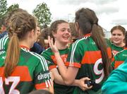 17 June 2018; Milly Sherridan of Mayo celebrates with Ciara Nyland of Mayo after the All-Ireland Ladies Football U14 B Final between Mayo and Tipperary at Duggan Park in Ballinasloe, Co. Galway. Photo by Harry Murphy/Sportsfile