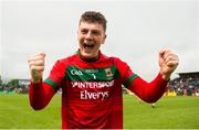 17 June 2018; Mayo goalkeeper Patrick O'Malley celebrates after the EirGrid Connacht GAA Football U20 Championship Final match between Mayo and Roscommon at Dr Hyde Park in Roscommon. Photo by Piaras Ó Mídheach/Sportsfile