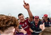 17 June 2018; Galway captain Damien Comer celebrates with supporters after the Connacht GAA Football Senior Championship Final match between Roscommon and Galway at Dr Hyde Park in Roscommon. Photo by Piaras Ó Mídheach/Sportsfile