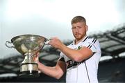 18 June 2018; Warwickshire's Niall McKenna with the Nicky Rackard Cup at the unveiling of the Joe McDonagh and the launch of the Christy Ring, Nicky Rackard and Lory Meagher Cup Finals at Croke Park in Dublin. Photo by Piaras Ó Mídheach/Sportsfile