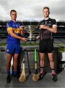 18 June 2018; Lory Meagher Cup finalists Ronan Crowley of Lancashire and Keith Raymond of Sligo during the unveiling of the Joe McDonagh and the launch of the Christy Ring, Nicky Rackard and Lory Meagher Cup Finals at Croke Park in Dublin. Photo by Piaras Ó Mídheach/Sportsfile