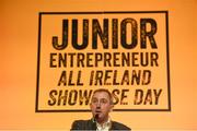 18 June 2018; Jerry Kennelly, CEO of Tweak, on centre stage during the JEP National Showcase Day in the RDS Simmonscourt, Ballsbridge, Dublin. Photo by David Fitzgerald/Sportsfile