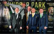 18 June 2018; Boxers, from left, Luke Jackson, Tyson Fury, promoter Frank Warren, Carl Frampton and Paddy Barnes following a press conference at the National Stadium at Windsor Park in Belfast. Photo by Seb Daly/Sportsfile