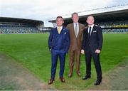18 June 2018; Carl Frampton, left, promoter Frank Warren, centre, and Luke Jackson, right, following a press conference at the National Stadium at Windsor Park in Belfast. Photo by Seb Daly/Sportsfile
