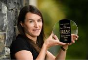 18 June 2018; Sinéad Aherne of Dublin with The Croke Park Hotel and LGFA Player of the Month award for May, at The Croke Park Hotel, Jones Road, in Dublin. Sinéad captained Dublin to the county’s first Lidl Ladies National Football League Division 1 title on May 6, scoring 1-9 in the final against Mayo at Parnell Park and earning the prestigious Player of the Match award.  Photo by Piaras Ó Mídheach/Sportsfile