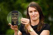 18 June 2018; Sinéad Aherne of Dublin with The Croke Park Hotel and LGFA Player of the Month award for May, at The Croke Park Hotel, Jones Road, in Dublin. Sinéad captained Dublin to the county’s first Lidl Ladies National Football League Division 1 title on May 6, scoring 1-9 in the final against Mayo at Parnell Park and earning the prestigious Player of the Match award.  Photo by Piaras Ó Mídheach/Sportsfile