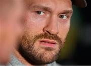 18 June 2018; Boxer Tyson Fury during a press conference at the National Stadium at Windsor Park in Belfast. Photo by Seb Daly/Sportsfile